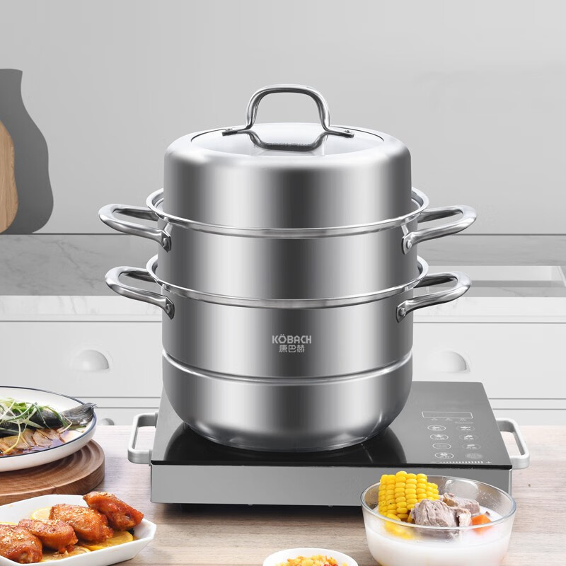 康巴赫304不锈钢三层蒸锅-30cm KBH30TB2