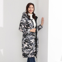 千仞岗女长款连帽羽绒服新款女两面穿休闲外套