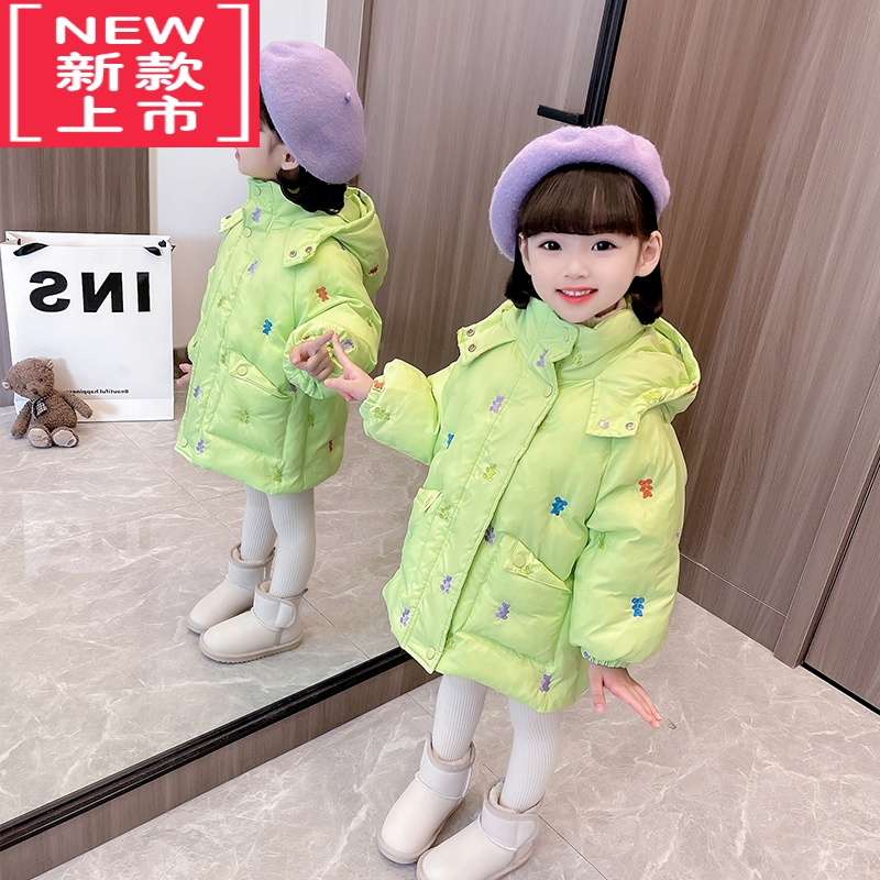 可莉允女童洋气棉服外套冬装2022新款韩版儿童保暖棉衣时髦宝宝加厚棉袄
