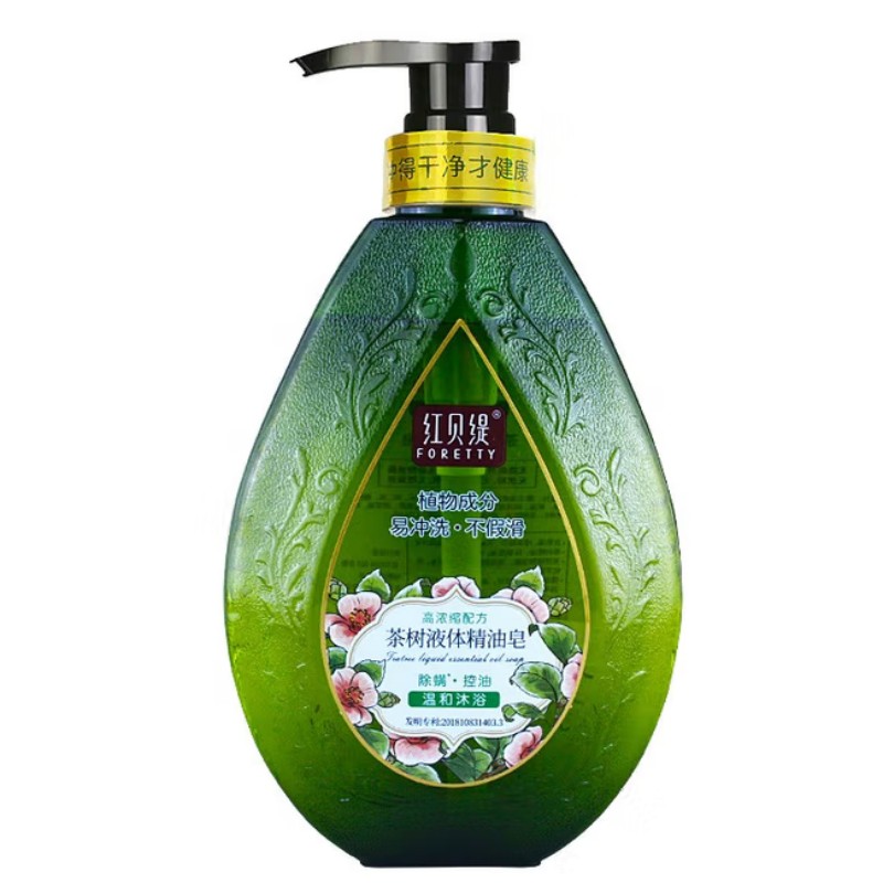 红贝缇(Foretty) 保湿留香液体精油皂茶树 520ml*20瓶/箱