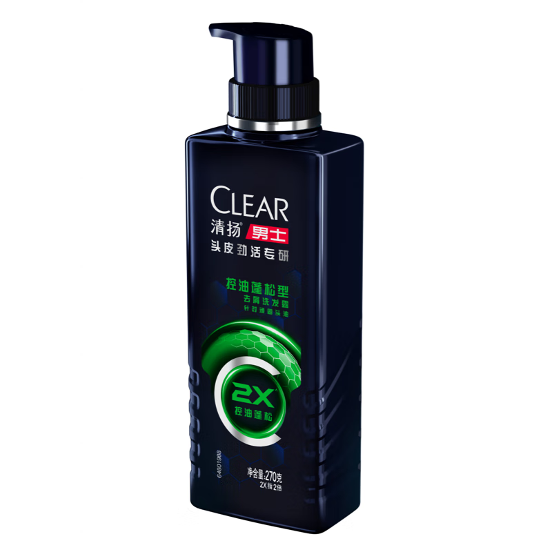 清扬 270gCLEAR清扬男士头皮劲活专研控油蓬松型去屑洗发露高清大图