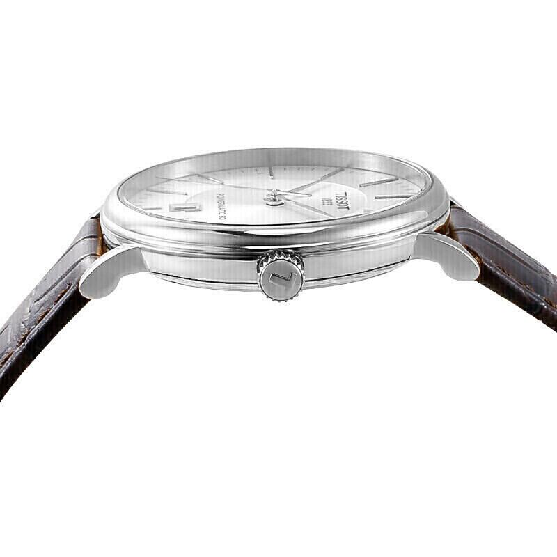 天梭(TISSOT)卡森臻我系列皮带机械男表T122.407.16.031.00