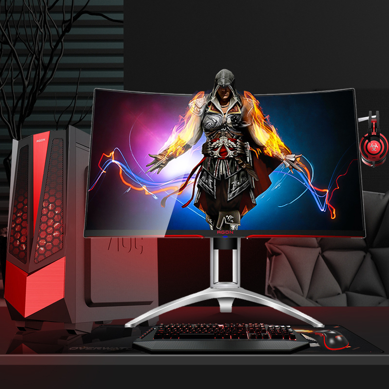 冠捷(AOC) 爱攻AG272QCX 27英寸2K电竞144Hz刷新率曲面显示器吃鸡游戏PS4台式电脑超清曲面屏笔记本外接agon显示屏
