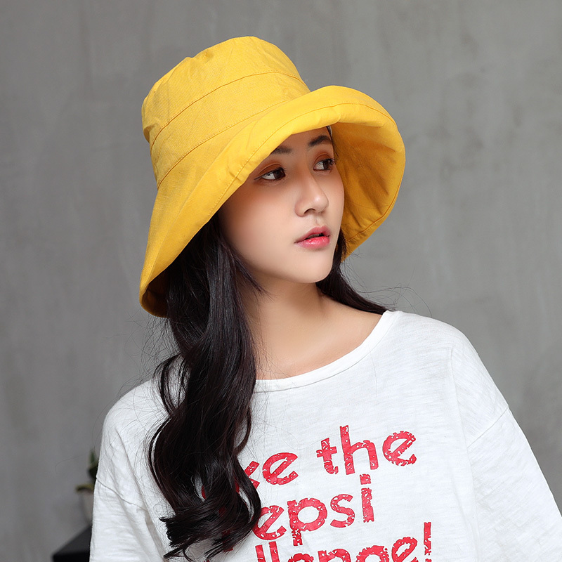 遮阳帽子女夏天太阳帽日系渔夫帽凉帽女防晒可折叠帽旅游帽春秋季