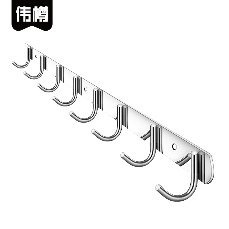 伟樽不锈钢挂钩8钩60*3*4.8cm个高清大图