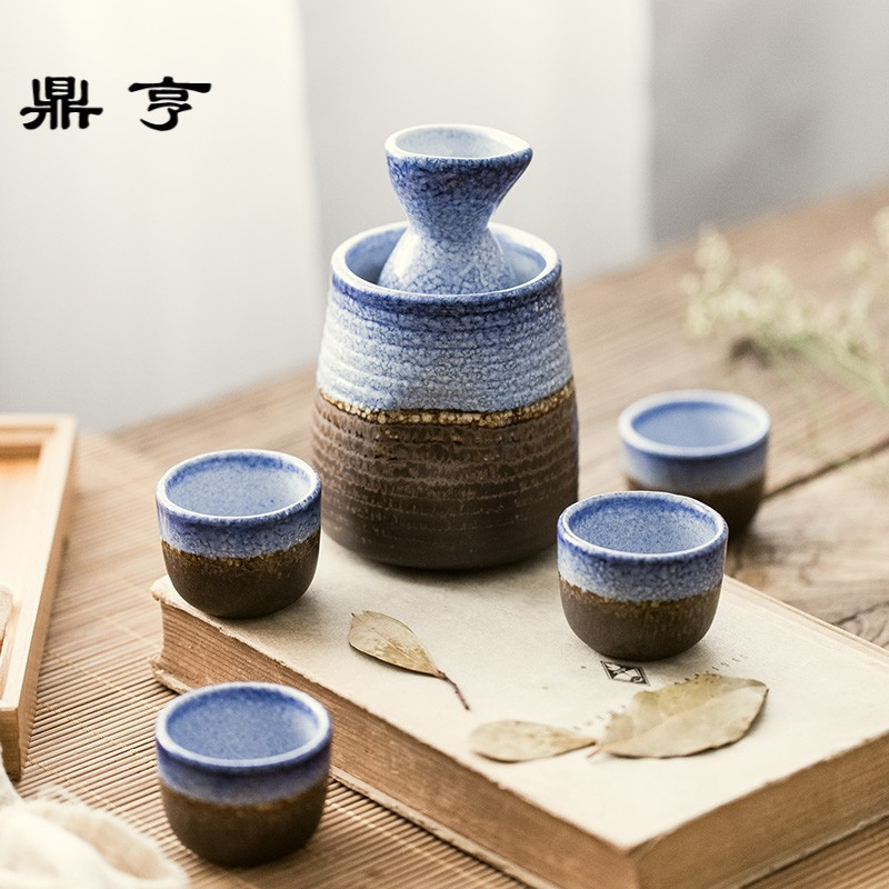 鼎亨日式陶瓷清酒酒具套装温酒器烫酒壶热酒壶家用黄酒瓶白酒杯分