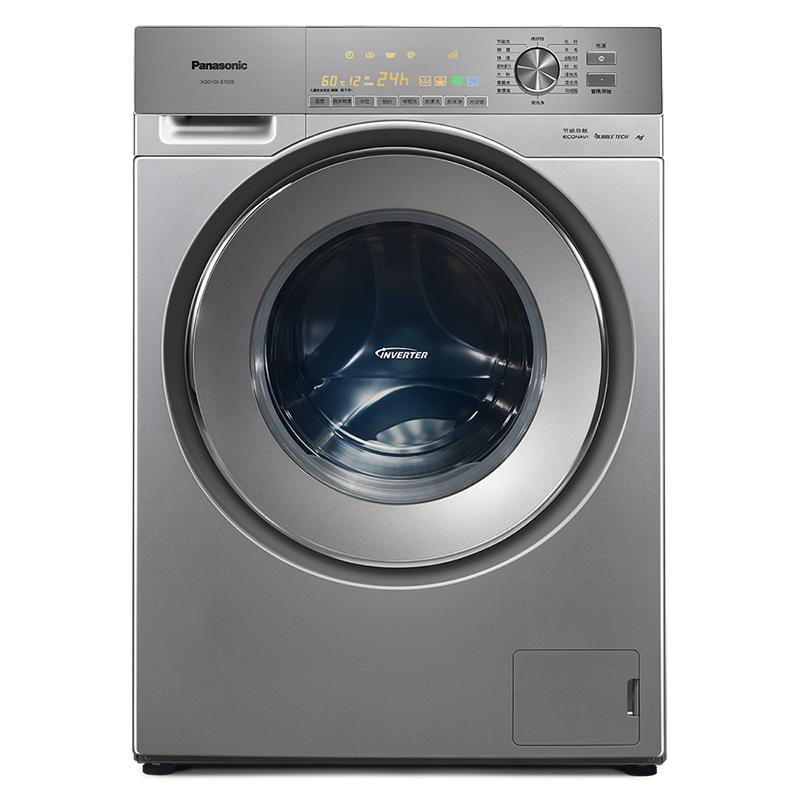 松下(Panasonic)XQG90-E9028 9公斤 大容量变频 六项智控高效洁净 双重除菌 滚筒洗衣机(银色)
