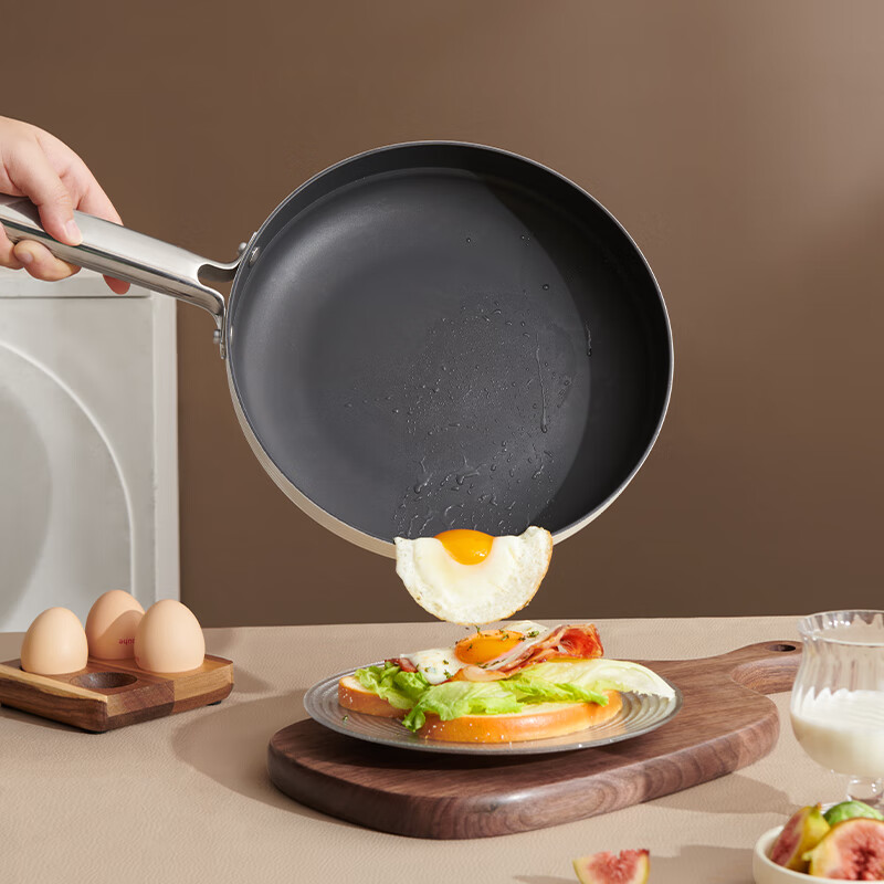 苏拉食光SalaTable 琴钛晶 不粘煎锅弦乐白26cm SL-JL26E1高清大图