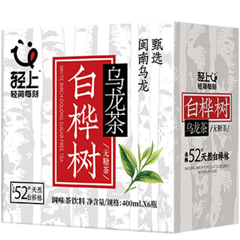 轻上白桦树乌龙茶无糖原茶真萃满口茶香轻松喝茶400ml*6瓶