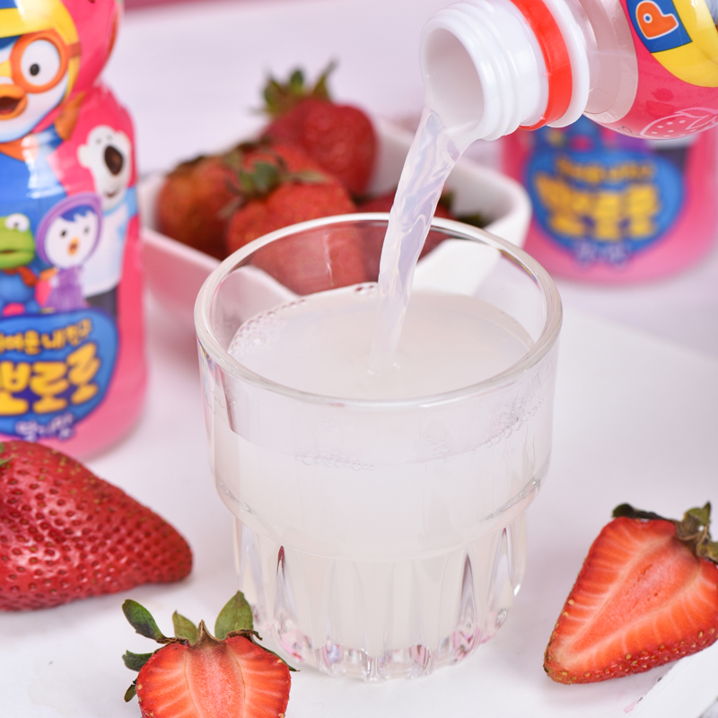 韩国进口 啵乐乐Pororo 儿童果味饮料 草莓味 235ml *6 瓶装