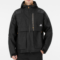 Adidas阿迪达斯夹克男装2022春季新款休闲舒适连帽运动外套HE9904