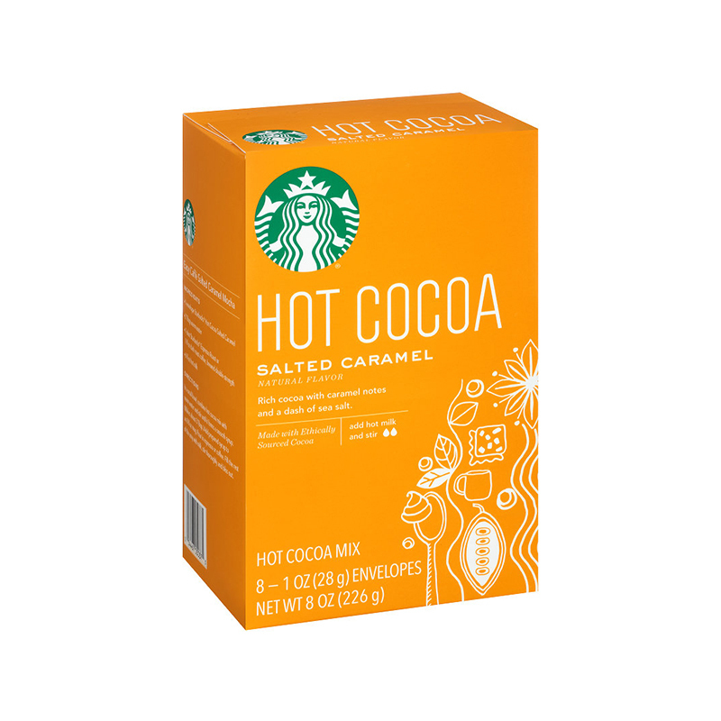 [醇香焦糖味]星巴克(Starbucks)焦糖味热可可粉 巧克力冲饮 226g/盒 冲调饮品 进口食品 美国进口