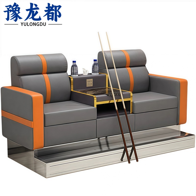豫龙都台球沙发双人位张