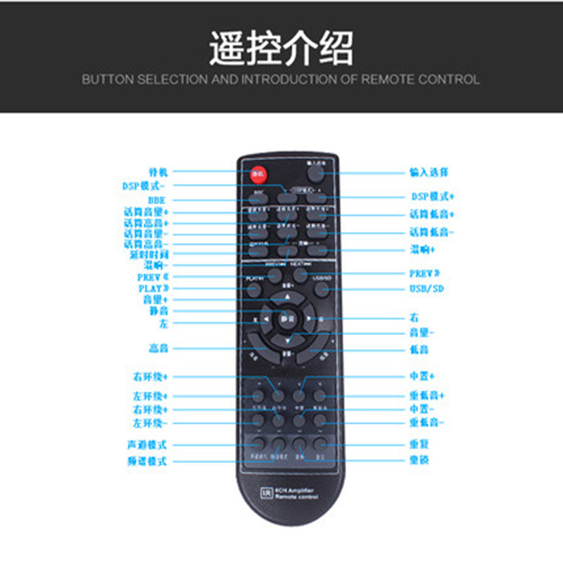 SAST/先科SU-180家庭影院5.1声道功放机家用专业卡拉OK大功率蓝牙功放 光钎同轴多声道功放机 数字版(经典款)