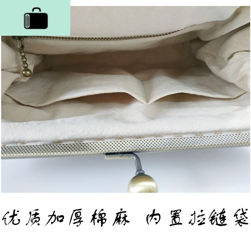 原创手工文艺复古刺绣手机中国风古风汉服手提包包口金包斜挎包女NEW LAKE女斜挎包图片
