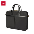得力(deli)女士公文包办公手提袋/会议包/事务包/文件包/商务电脑包便携大容量 黑色 BG103
