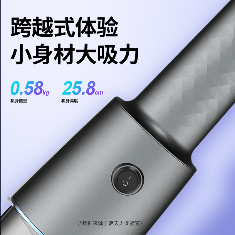 韩夫人(HanFuRen)MI-05多用无线吸尘器家用车用迷你小型便携式大吸力 黑色