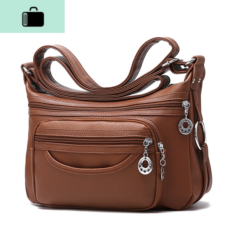 2020新款女士软包中年妈妈单肩斜挎包斜背包中老年百搭女包小方包new