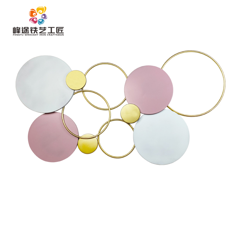 北欧风格创意客厅沙发背景墙墙面装饰挂件金属创意卧室床头墙饰 三维工匠 150*821壁饰高清大图