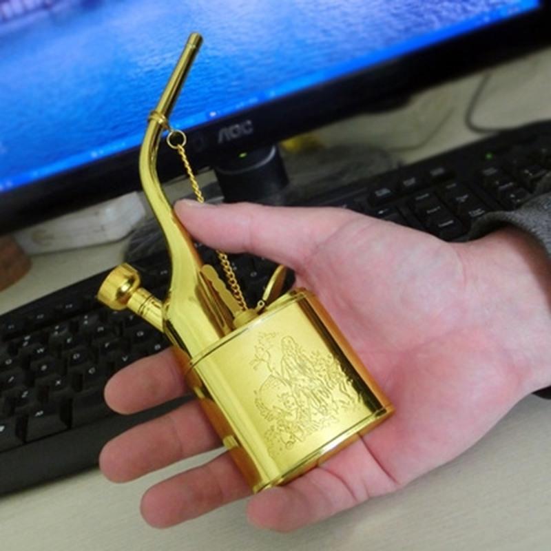 金泰黄铜水烟斗水烟袋男士老式复古过滤烟嘴双用清洗型水烟杆烟斗