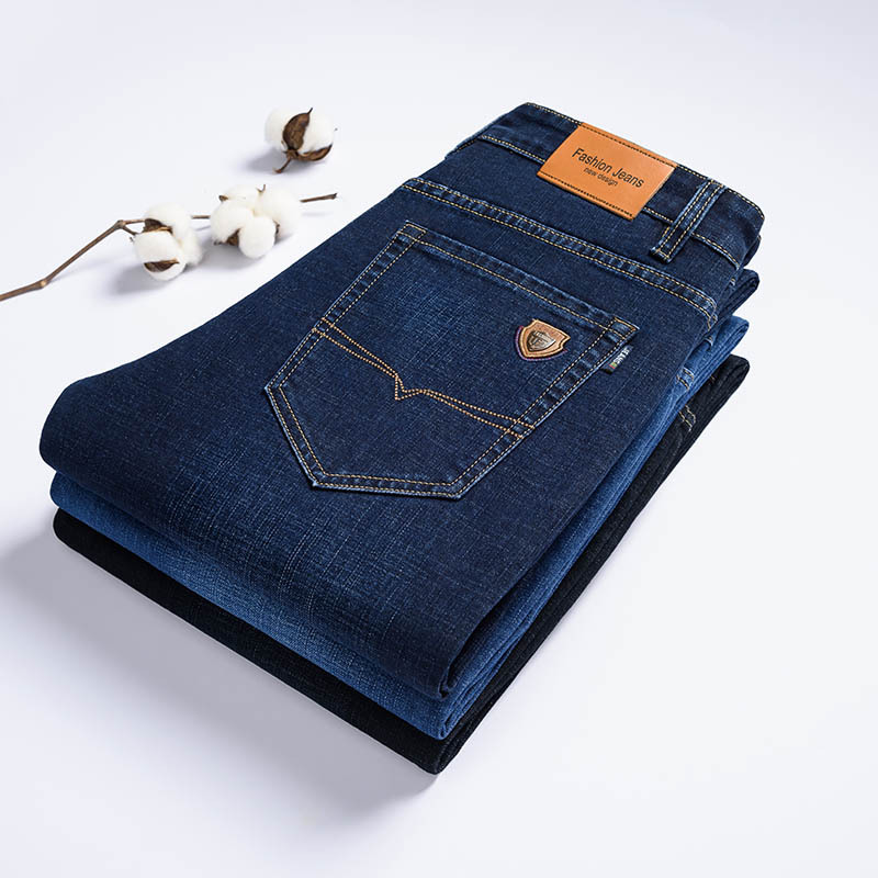 中年商务男装牛仔裤棉弹男休闲裤春款高men jeans 厂家货源高清大图