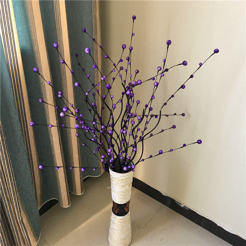 满天星仿真花叶脉干花假花花束装饰花艺客厅落地玄关插花创意摆件