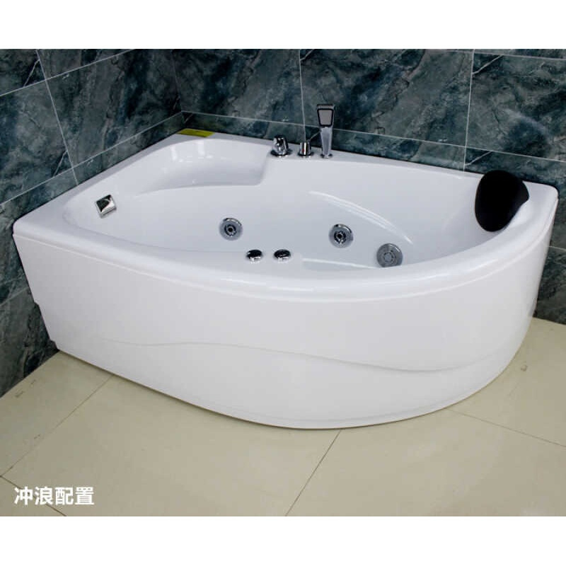 浴缸1.7浴缸浴盆冲浪恒温亚克力独立式按摩扇形建议单人下水Y波迷娜BOMINA