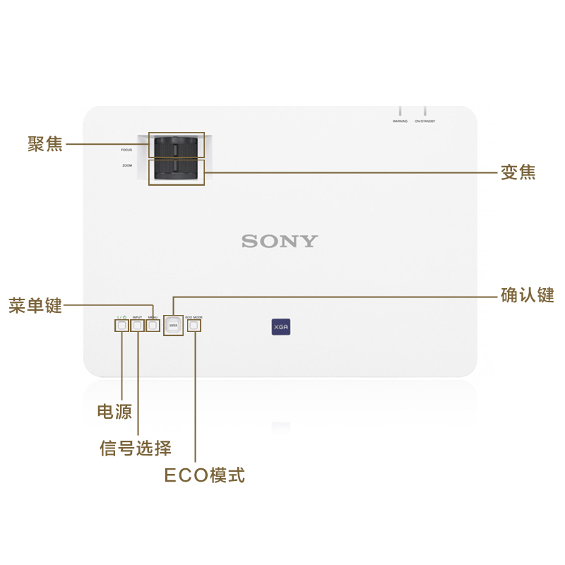 [套餐]索尼(SONY)EX435[100英寸4:3电动幕布]商务教育办公教学会议投影机高清家用投影仪3200流明XGA