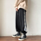 YUANSU子俊男装冬季加绒加厚裤子男士潮流拼接撞色束脚哈伦裤休闲小脚裤休闲裤