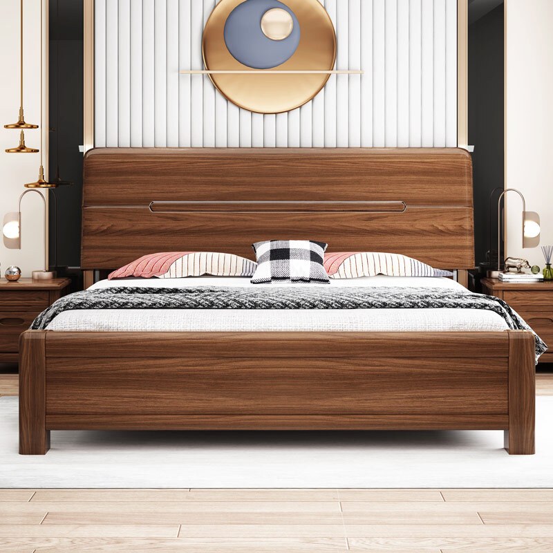 实木床 现代中式双人床1.5米
