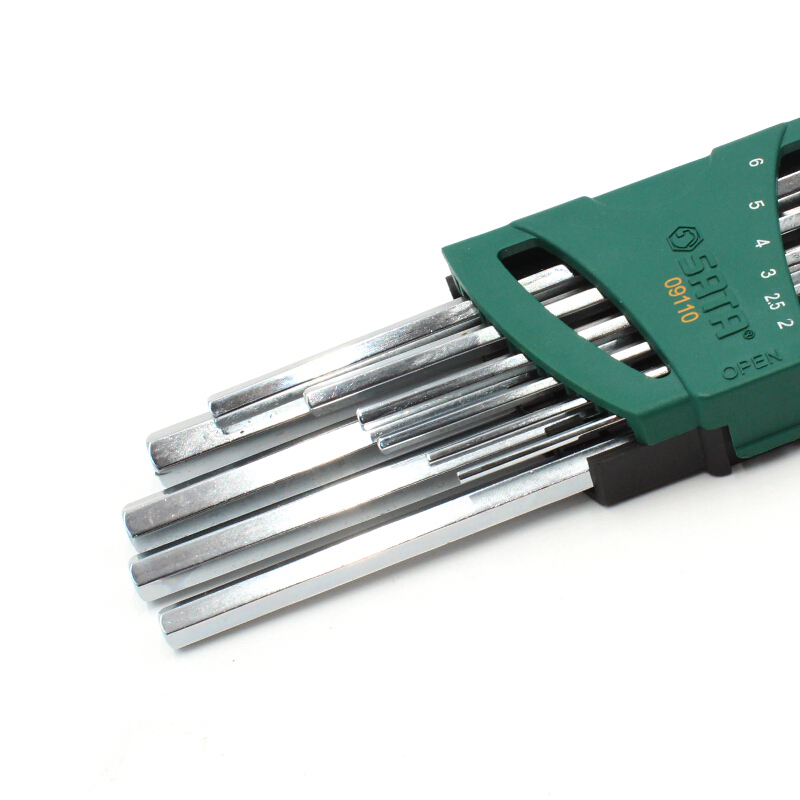 世达(SATA) 09110 10件加长内六角扳手组套