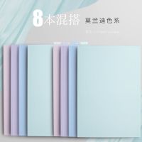 莫兰迪笔记本子简约ins风b5记事本薄款复古a4大学生用16k软面抄横 B5横线/无 2本[樱花粉]