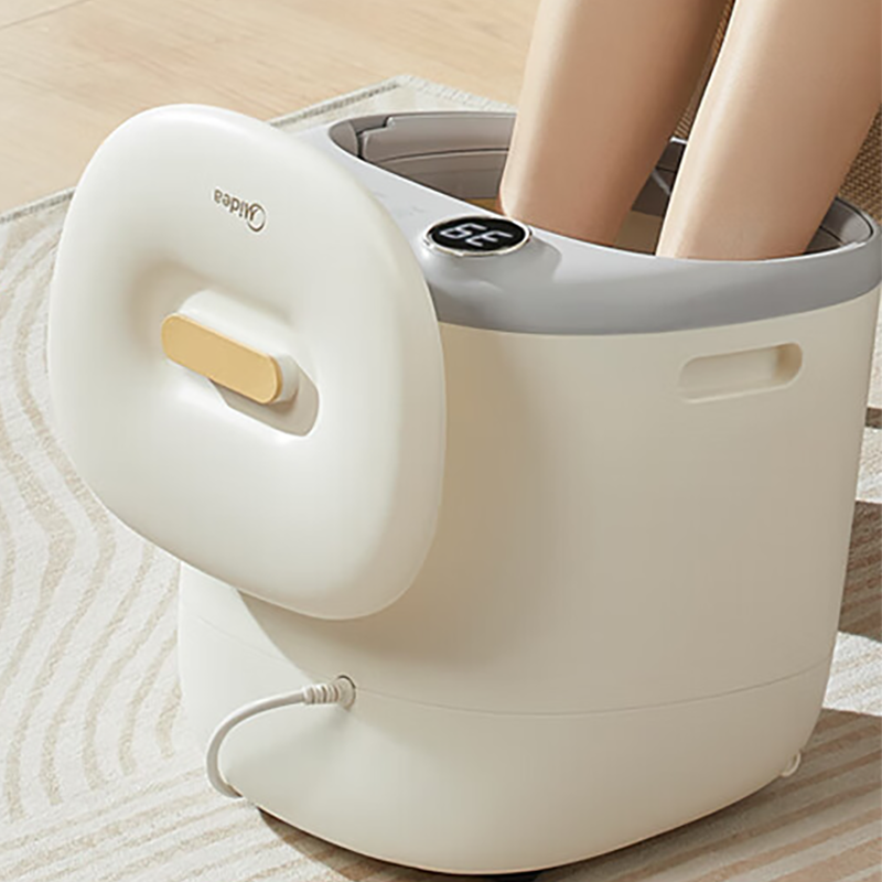 美的(Midea)足浴盆智能全自动按摩电动恒温加热倾斜躺泡舒适电动按摩ZL1P暖阳白