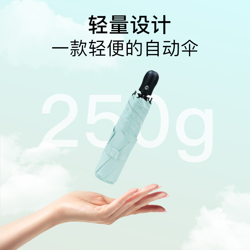 红叶（Hong Ye）红叶超轻全自动雨伞女晴雨两用太阳伞小巧便携防晒遮阳伞防紫外线高清大图