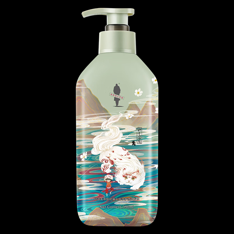 阿道夫 茶麸冰护理专研洗发水(祛屑止痒)350ml(1*24)-山海经-专供款 BJDT