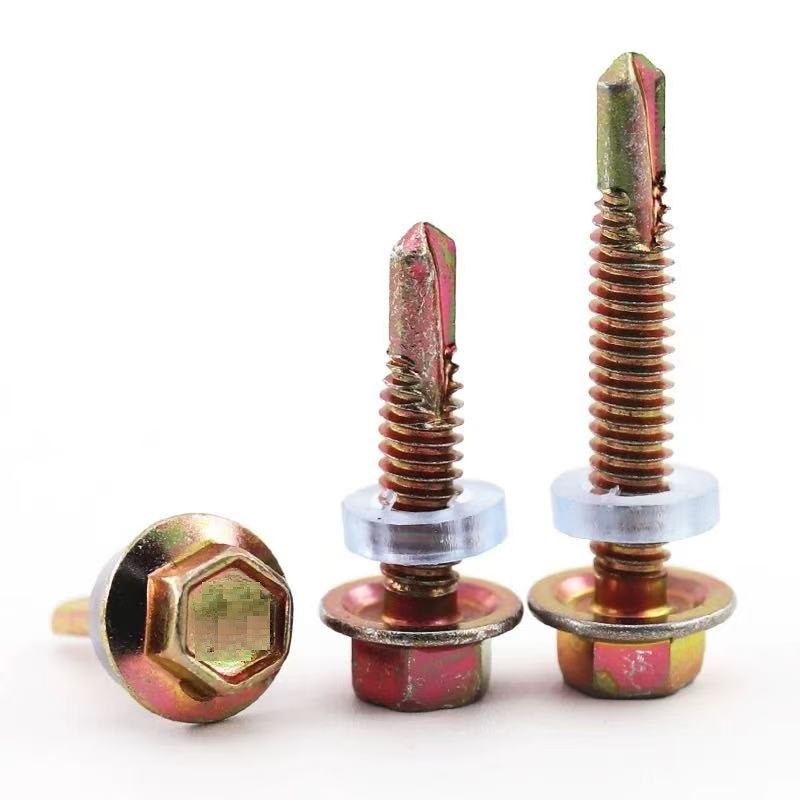 中锦科技 外六角钻尾螺钉自攻钉国标M5.5*45[100支]包高清大图