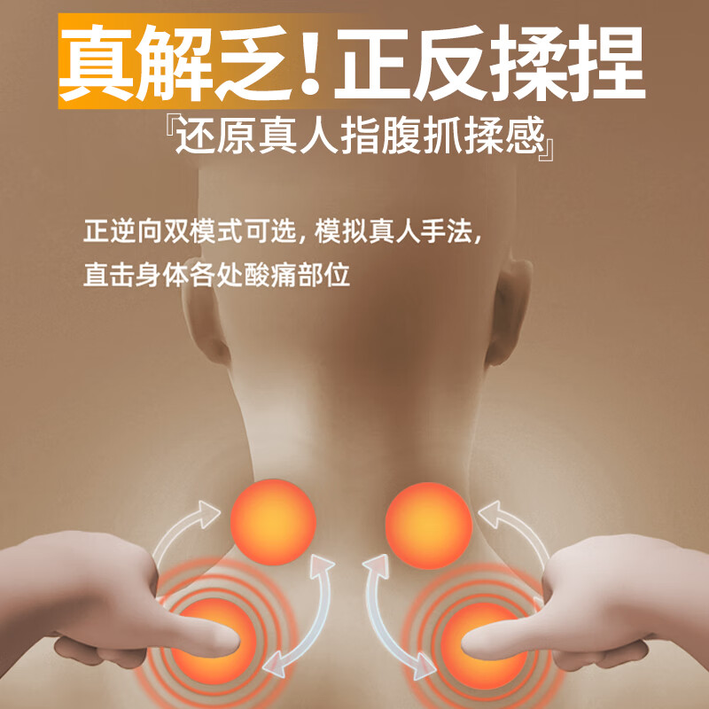 和正颈椎按摩器家用颈肩全自动揉捏肩膀脖子解放双手仿人手按摩斜方肌多部位热敷按摩仪生日礼物送女友 萌黄绿 HZ-N1高清大图