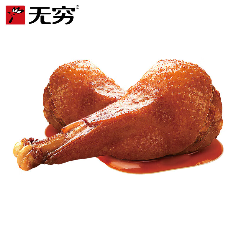 无穷酱卤即食鸭翅根卤味熟食零食小吃90g/袋共3独立小包*2袋高清大图