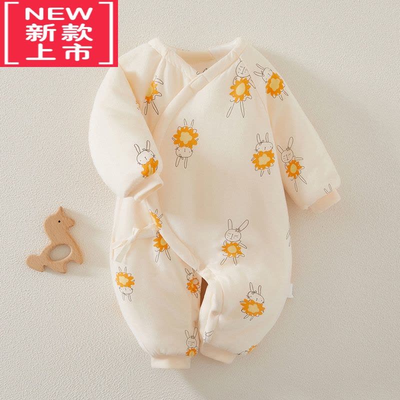 可莉允婴儿衣服冬季加厚棉衣保暖棉服刚出生宝宝和尚服新生儿连体衣图片