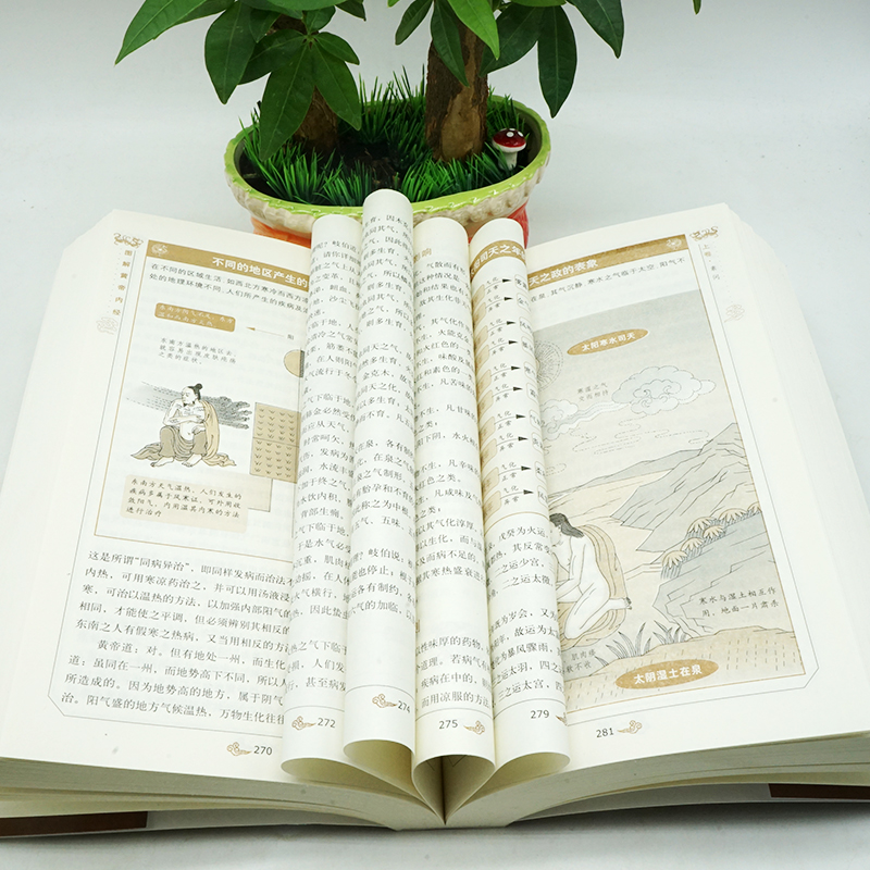 [醉染正版]正版 图解黄帝内经全集白话文彩图版图解皇帝内经素问灵枢太素 中医四大名著中医养生书籍 中医入门书籍高清大图
