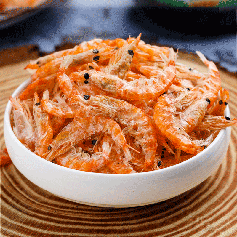 南极红鳞虾皮干货无盐即食海鲜干货补钙厨师淡干虾米大散装500g视频