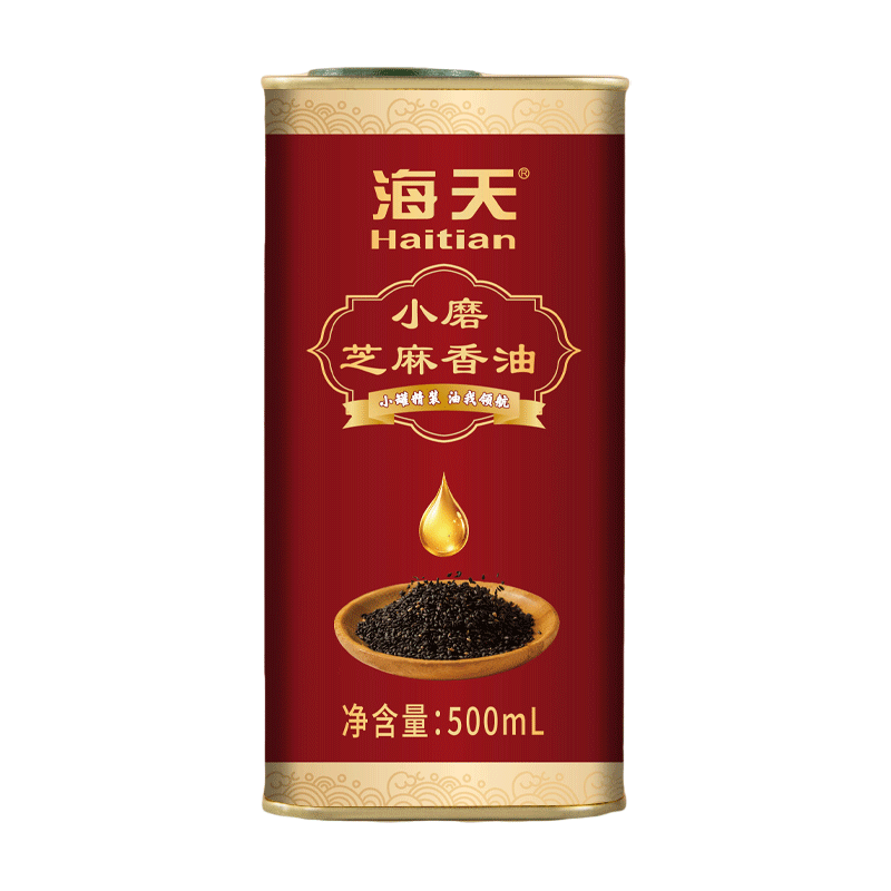海天小磨芝麻香油(铁瓶)500ml