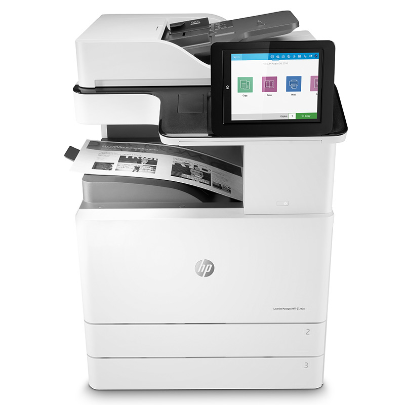 惠普(HP)MFP E72430dn 黑白激光A3复合机+落地(双纸盒)+传真+内置装订 上门安装一年原厂上门服务
