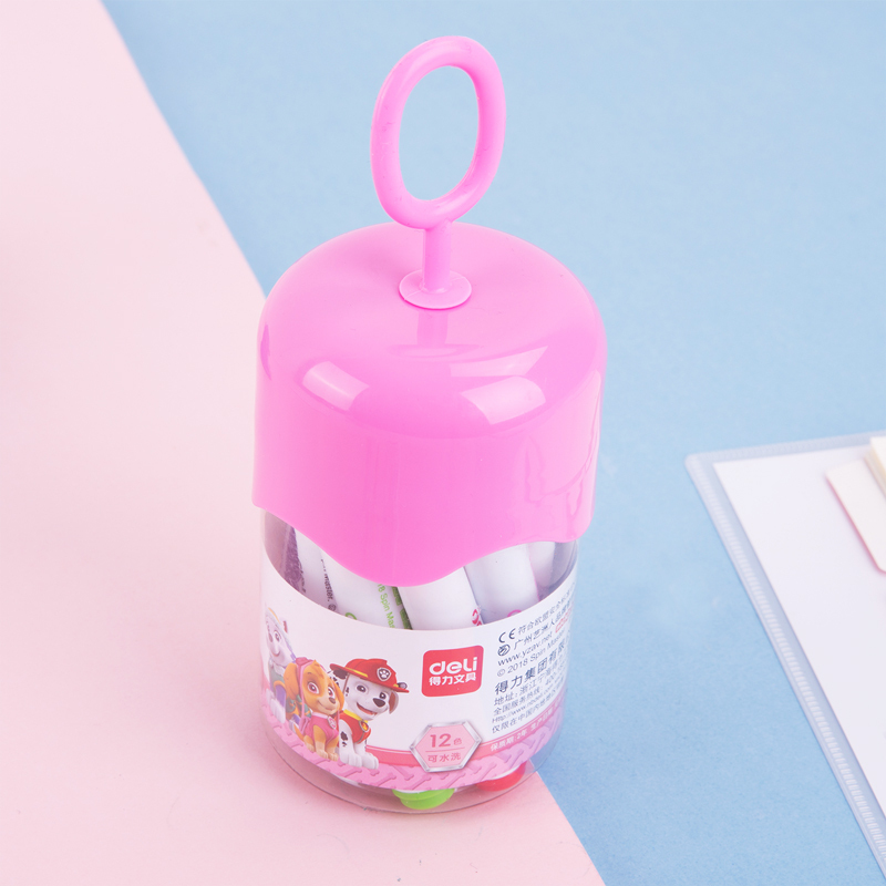 得力文具70688FEN汪汪队立大功水彩笔套装儿童幼儿园小学生用彩笔彩色笔水彩画笔24色18色可水洗安全无毒绘画