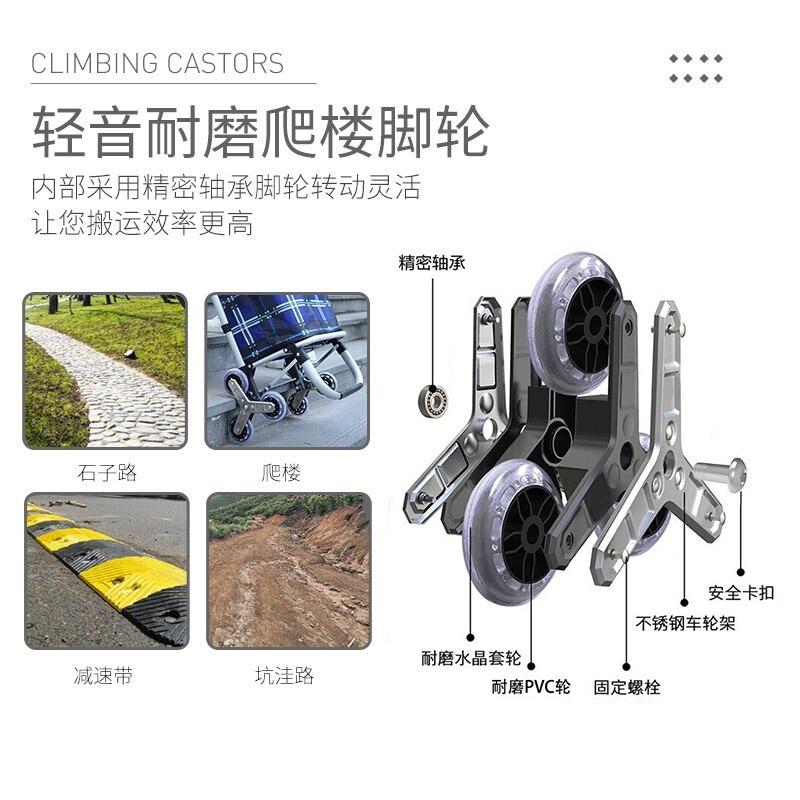 新越昌晖 买菜车手拉车折叠爬楼购物车铝合金小推车家用行李车拉杆车便携手推车小拖车户外郊游拉货车 F51056高清大图