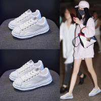 ins韩版丑鞋女2021夏季新款透气学生帆布鞋女厚底松糕鞋休闲鞋H2