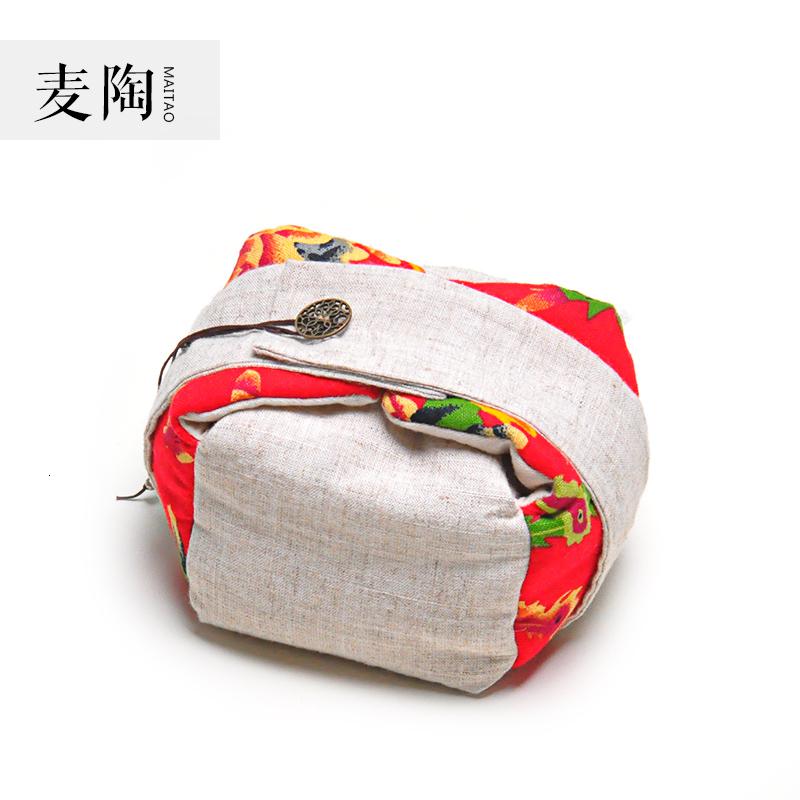 美帮汇一壶四杯袋旅行便携收纳袋茶杯袋茶壶袋快客杯袋壶包布袋加厚高清大图