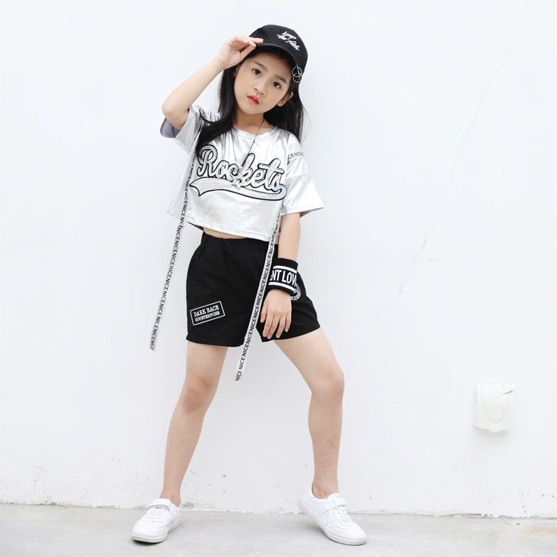 六一儿童节幼儿园表演出服装女亮片爵士舞蹈服装男童街舞练功套装 男童 110