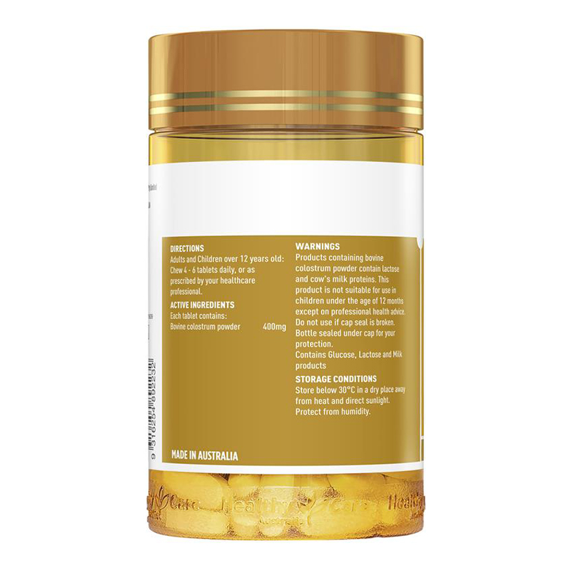 澳世康(Healthy Care)牛初乳咀嚼片200粒/瓶装 澳洲进口膳食营养补充剂 高钙高蛋白 效期25.8高清大图