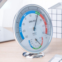 得力（deli）温湿度计 金属铝圈玻璃镜面三色指示9010 单位：块
